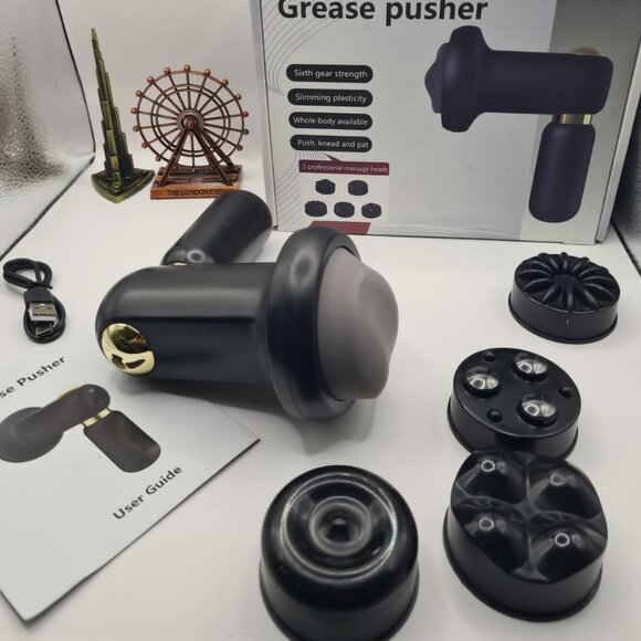 Grease Pusher Electric Full Body Massager – 6 Speed – 5 Massage Heads – USB Rech - Picture 1 of 2